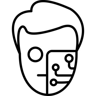 Sakallı ve tıraşlı bir adam.