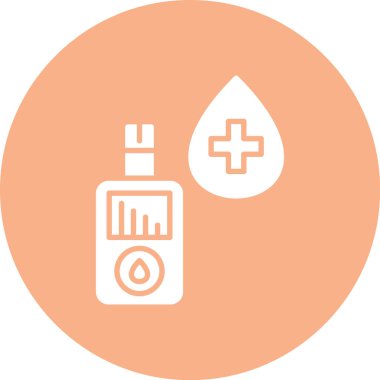 Kan şişesi. Basit illüstrasyon