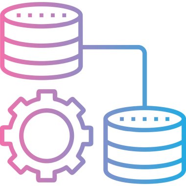 veritabanı. Web simgesi basit illüstrasyon