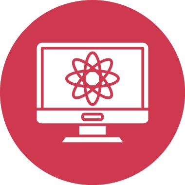 Bilgisayar modern simgesinin vektör illüstrasyonu