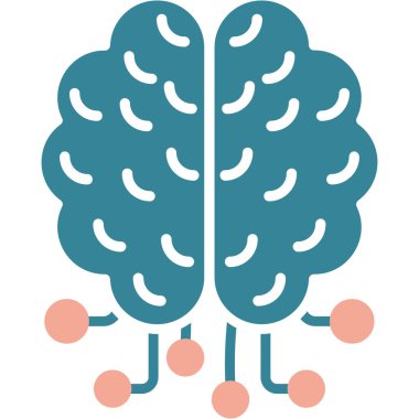 Beyin. Web simgesi basit illüstrasyon