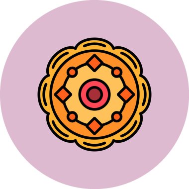 Bir çiçek simgesinin vektör illüstrasyonu