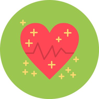 Kalp. Web simgesi basit illüstrasyon