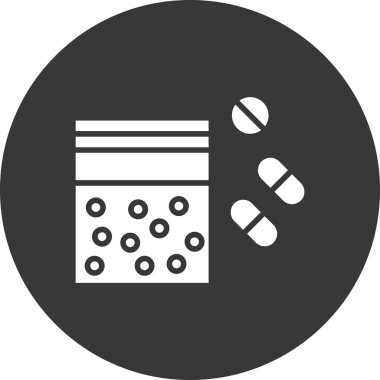 - Uyuşturucu. Web simgesi basit tasarım