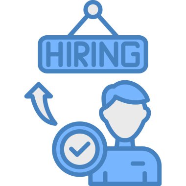 işe alma simgesi vektör illüstrasyonu