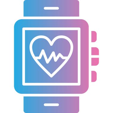 kalp hızı vektör çizgisi simgesi