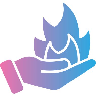 Ateş simgesi, vektör çizimi