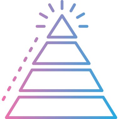 Piramit. Web simgesi basit illüstrasyon