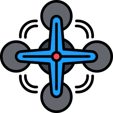 İHA simgesi vektör illüstrasyonu