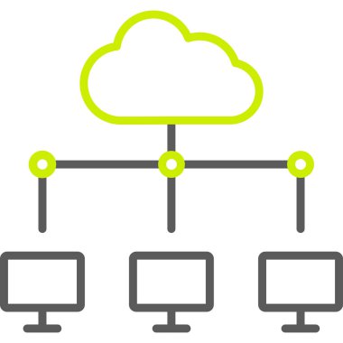 Ağ vektör çizim bulut