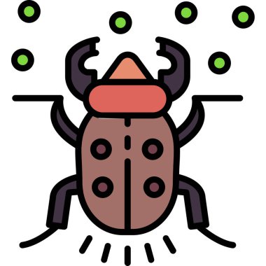 Böcek böceği simgesi. özet böcek vektör simgesi rengi düz izole