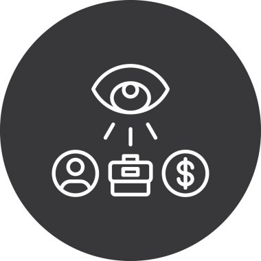 Göz simgesi vektör illüstrasyonu