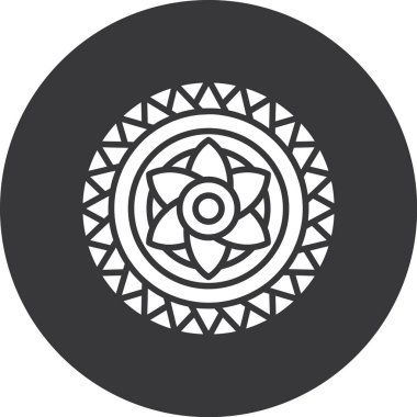 Dairesel bir süslemenin vektör illüstrasyonu