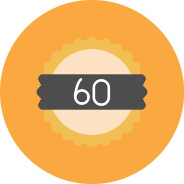 Gölgeli% 60 indirimli düz yuvarlak simge