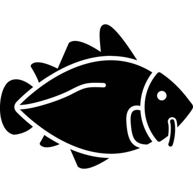 Balık simgesinin vektör illüstrasyonu