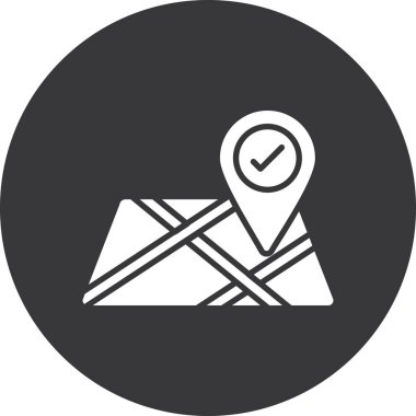 Harita simgesi, vektör illüstrasyonu