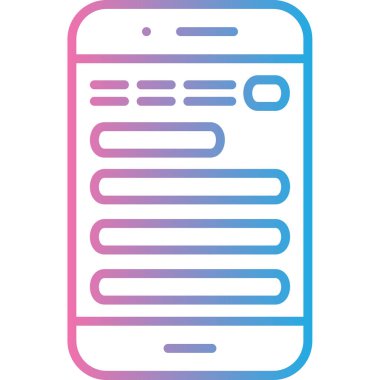 Cep telefonu simgesinin vektör illüstrasyonu