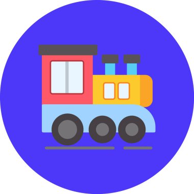 Tren ikonunun vektör illüstrasyonu