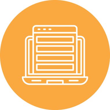 Modern dizüstü bilgisayar simgesinin vektör illüstrasyonu