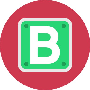 b b simgesinin vektör illüstrasyonu