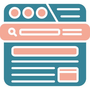 İnternet tarayıcısı. Web simgesi basit tasarım