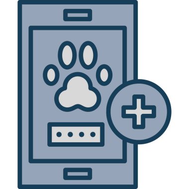 Köpek pençeli akıllı telefon.