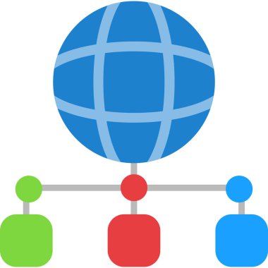 ağ bağlantısı simgesi, düz tasarım