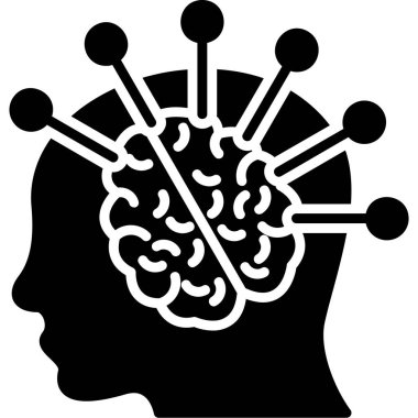 Beyin ve dişliler, vektör illüstrasyon tasarımı