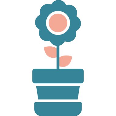 Bitki. Web simgesi basit illüstrasyon