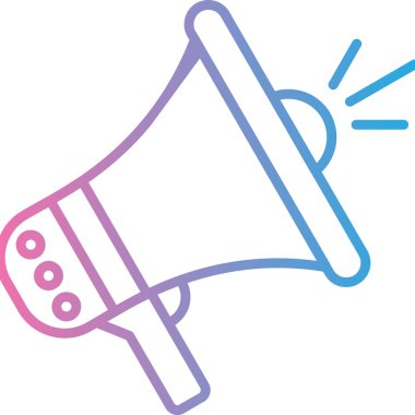 Megafon. Web simgesi basit illüstrasyon