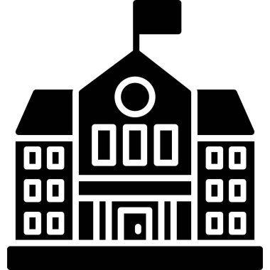 Okul simgesi, vektör illüstrasyonu