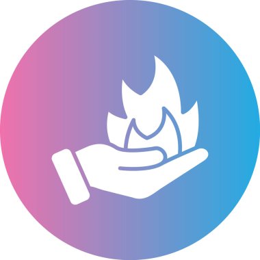 Yangın. Web simgesi basit illüstrasyon