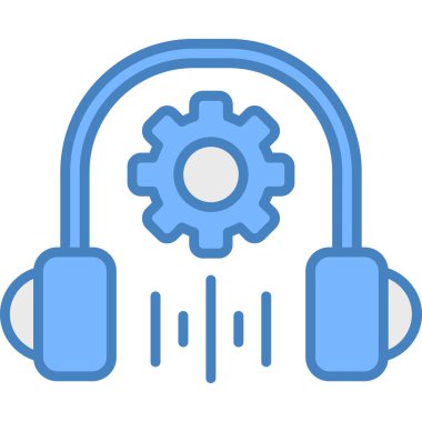 ses kulaklığı ses simgesi - taslak biçimi