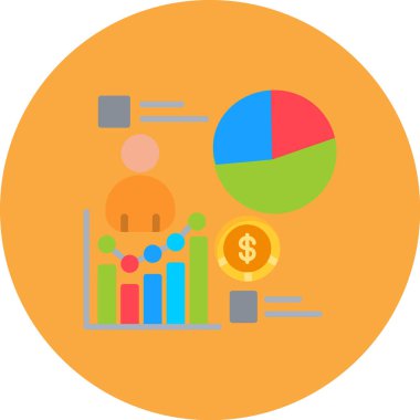 iş düz ikon vektör illüstrasyonu