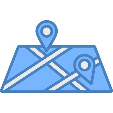 konum vektör simgesi, navigasyon vektör çizimi.