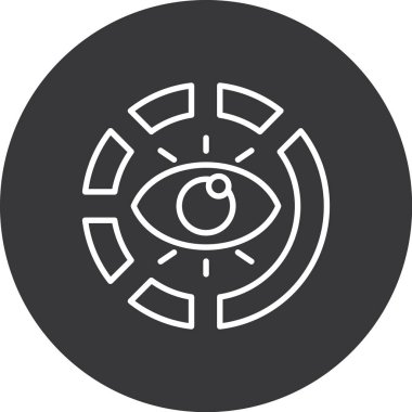 vizyon ikonu vektör illüstrasyonu