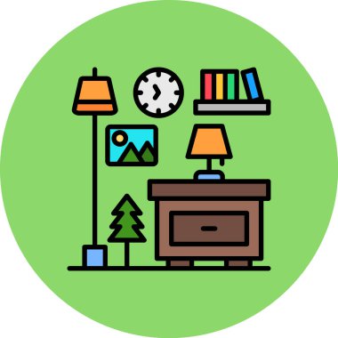 masa simgesi vektör illüstrasyonu