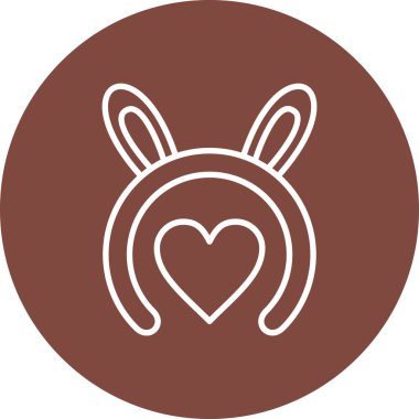 Tavşan simgesi, vektör illüstrasyonu