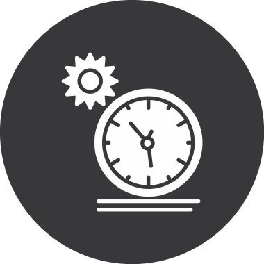 Zaman simgesi vektör illüstrasyonu