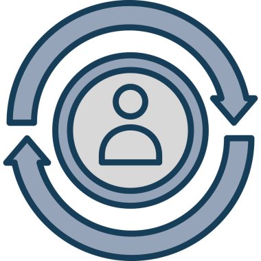 İnsan simgesinin vektör illüstrasyonu