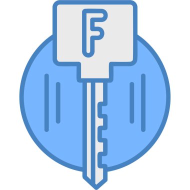 Anahtar. Web simgesi basit illüstrasyon