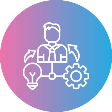 Eşsiz iş simgesi vektör illüstrasyonu