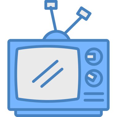 Televizyon. Web simgesi basit illüstrasyon