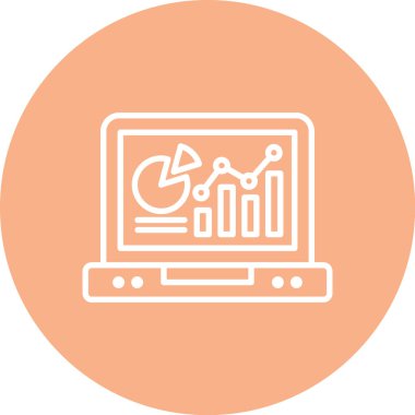 Grafiğin iş simgesinin vektör illüstrasyonu