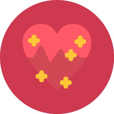 Kalp. Web simgesi basit illüstrasyon