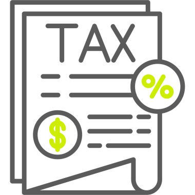 vergi simgesi, vektör illüstrasyonu