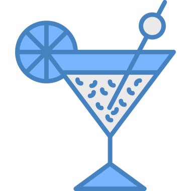 Alkol kokteyli simgesi - taslak biçimi