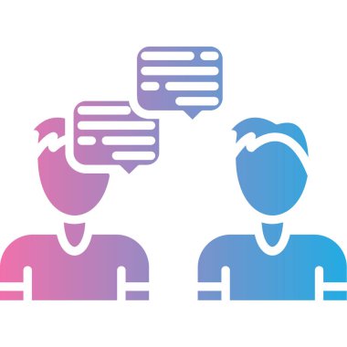 konuşma baloncukları ile insan simgeleri