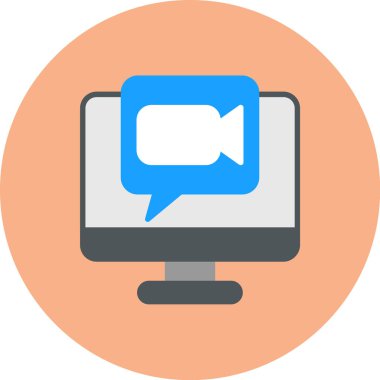 Sohbet web simgesi vektör illüstrasyonu