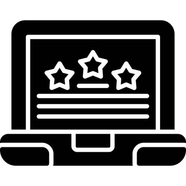 yıldız derecelendirme simgesi düz vektör simgesi